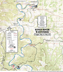 Wayfinder Maps with Grommet - Trigger Gap to Hwy 62 Bridge J.D. Fletcher Public Access - Waterproof